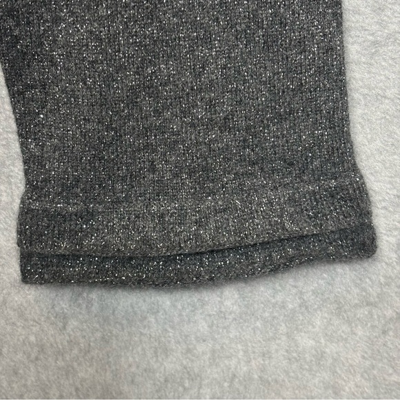 Ann Taylor Cashmere Pullover Knit Sweater-Charcoal Gray/Silver Metallic-Women XL - Picture 3 of 6